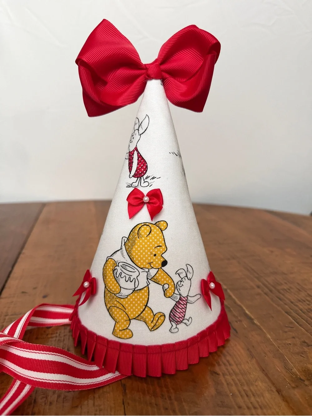 New Handmade Girls Winnie the Pooh Birthday Party Hat